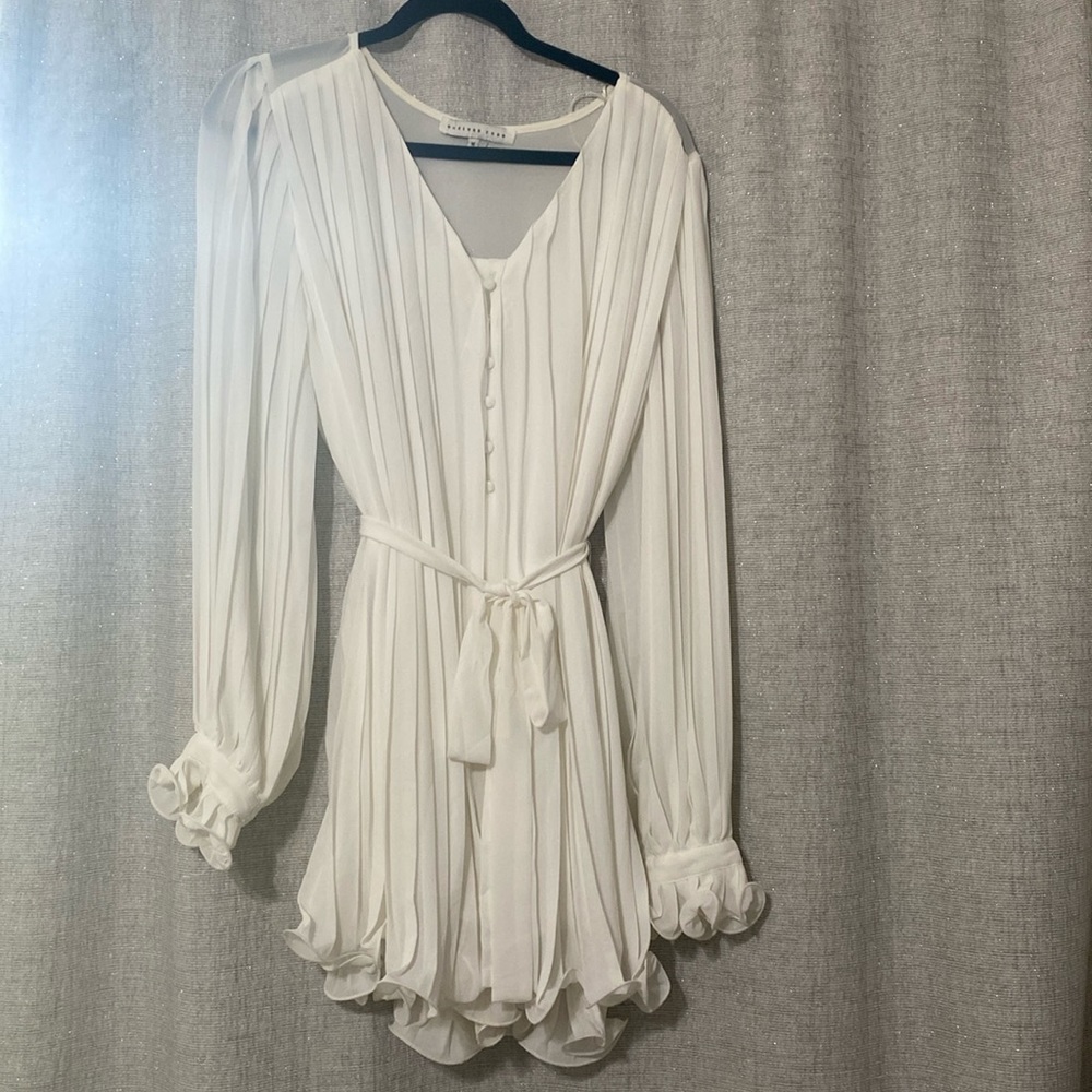 Vici Pleated White Romper
